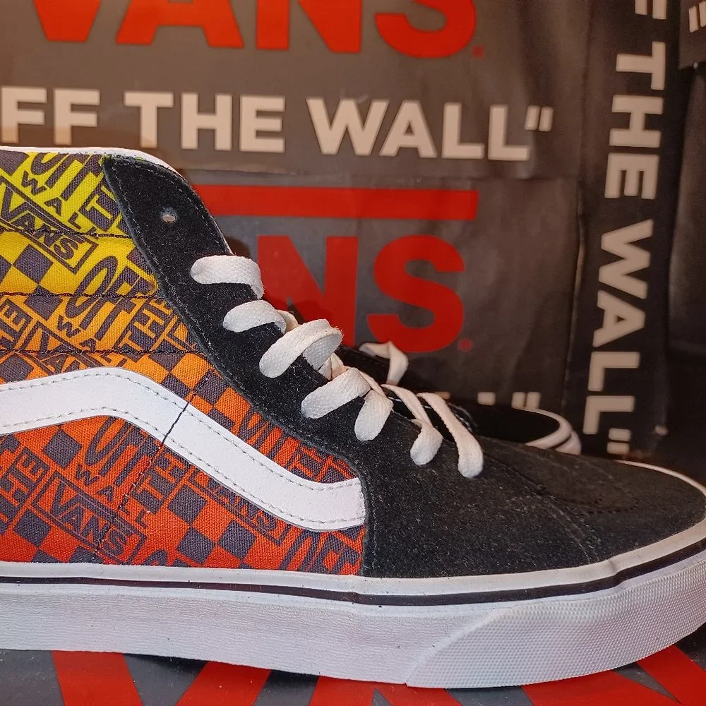 Vans Sk8-Hi Logo Flame Canvas Black Men's 9.5 VN0A5HZZA5P